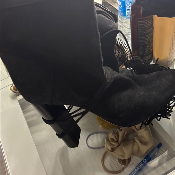 Saint Laurent Black Heeled Boots - Picture 4 of 6